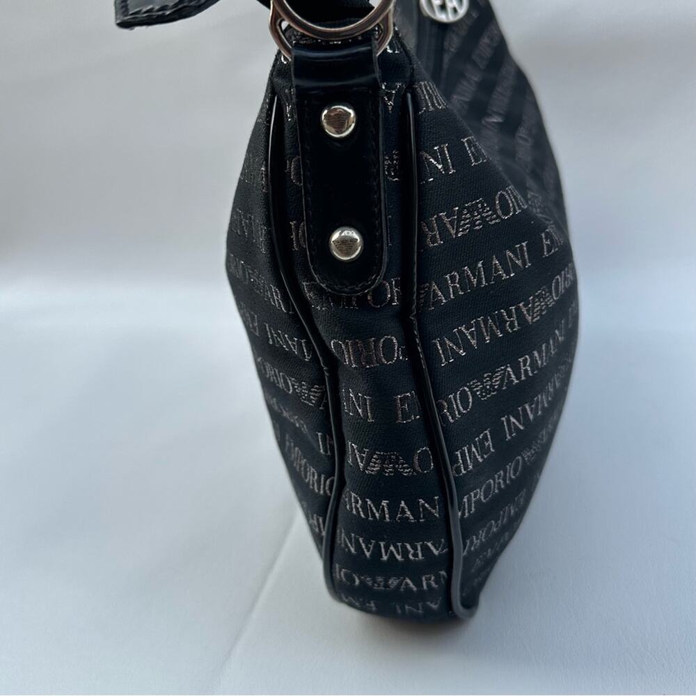 ARMANI EMPORIO shoulder bag in black with silver lettering - Picture 3 of 10